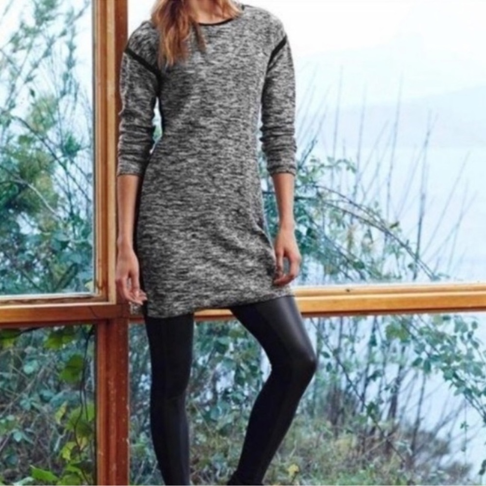 Athleta | Retreat Sweater Dress | Gray & Black | Large